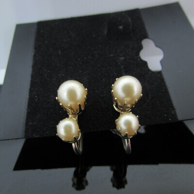 Coro's Pearl Earrings c. 1950's