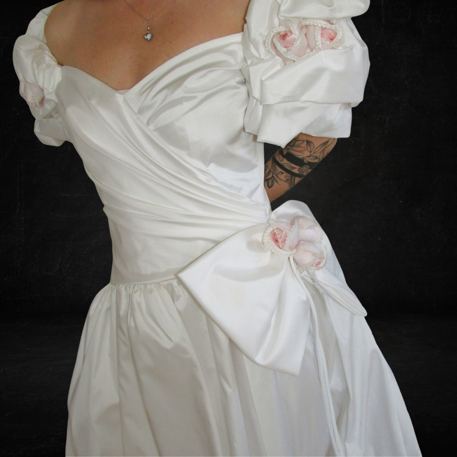 Vintage Wedding Dress c. 1980's by Ritche of Canada, Couture Originale