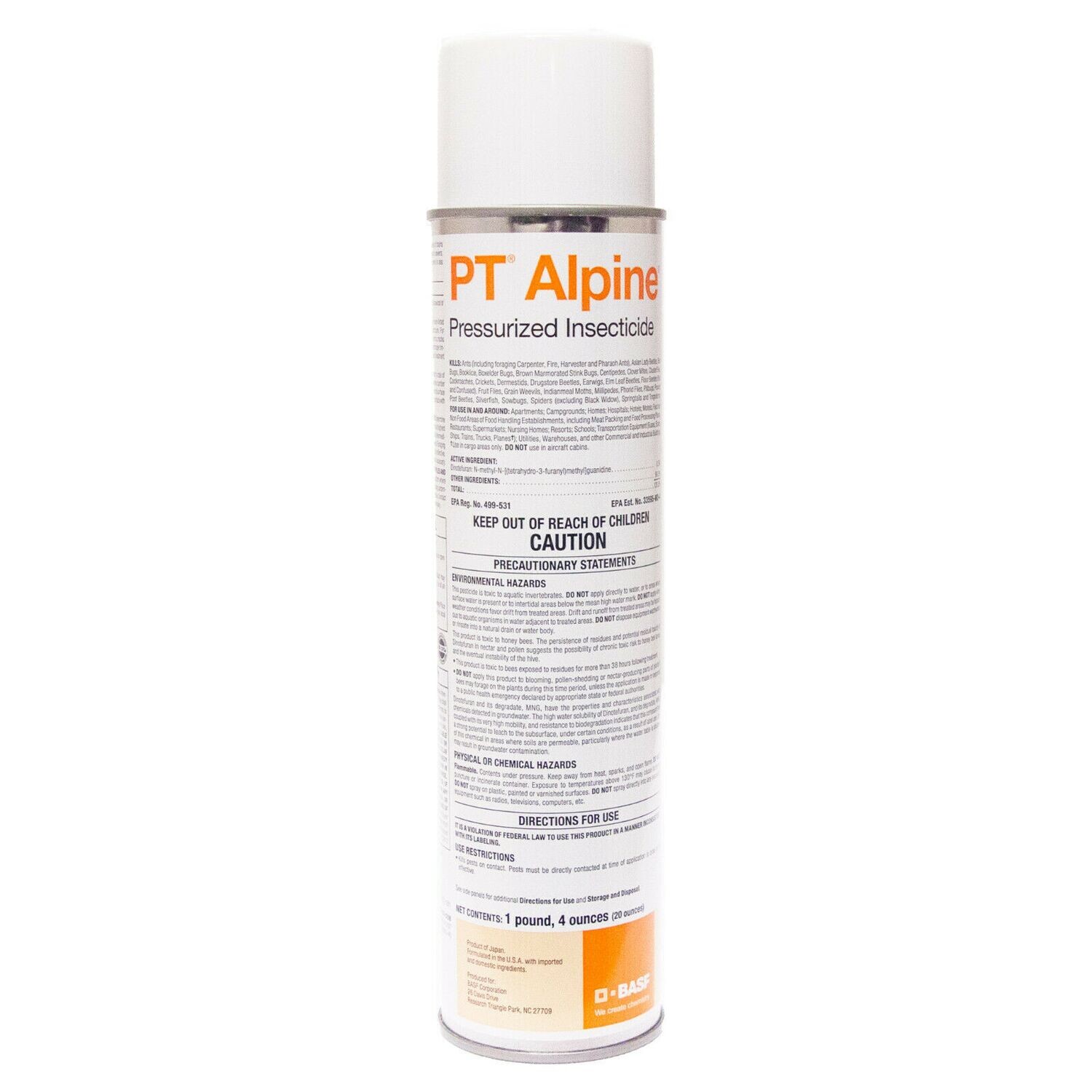 Alpine PT Insecticide Aerosol - Kills Ants Bed Bugs Roaches Stink Bugs Spiders