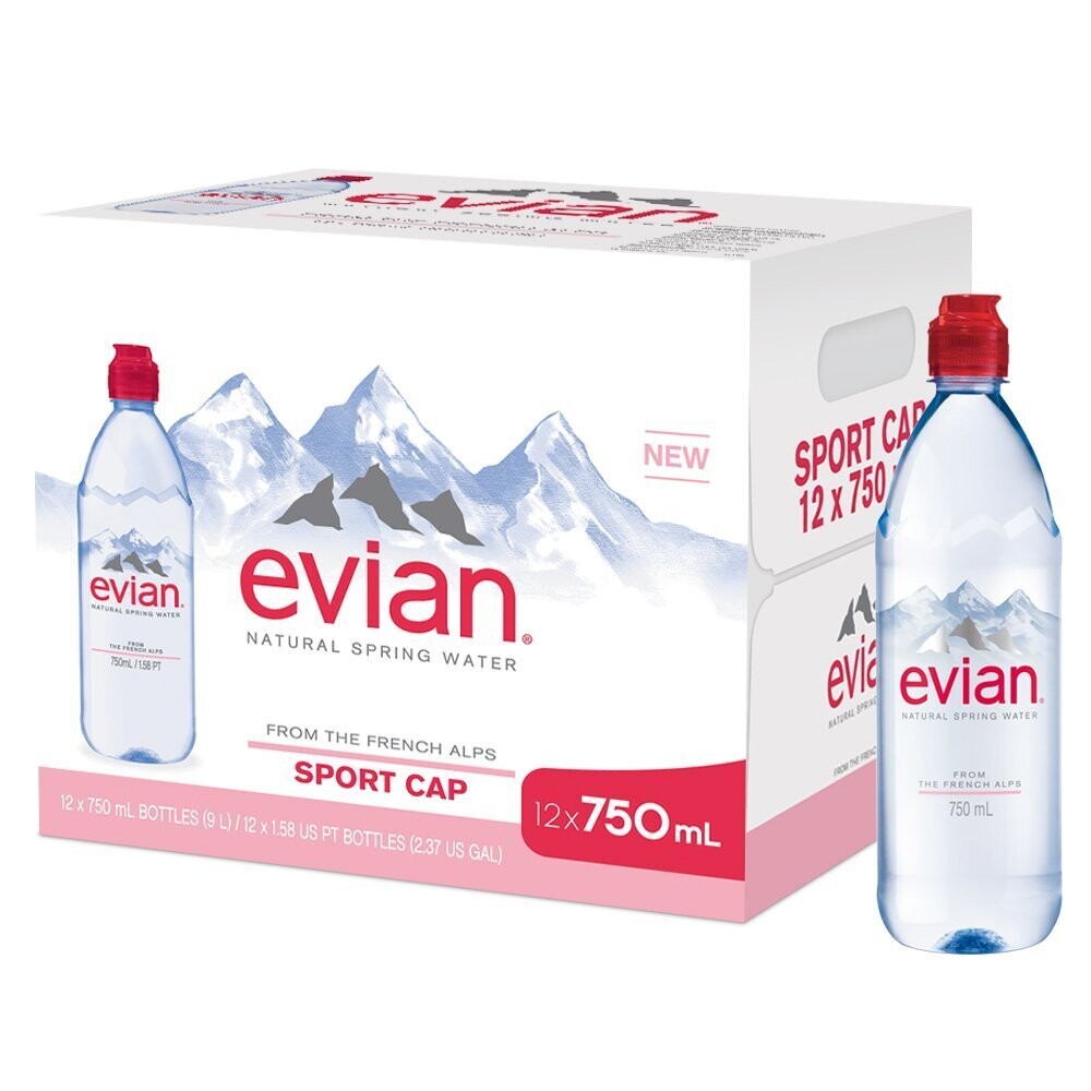 Agua Mineral Natural Evian 12x750ml