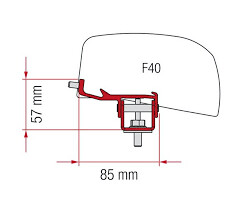 Fiamma Adapter-Kit F40 Van Nissan NV350
