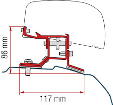 FIAMMA Adapter F40van Ford Transit Custom langer Radstand