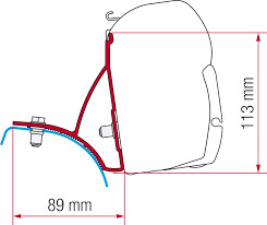 Fiamma Adapter für Wandmarkise F45s Renault Trafic von 2001 bis 2014