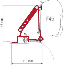 FIAMMA Adapter für F45s Kit Ducato / Jumper /Boxer High Roof