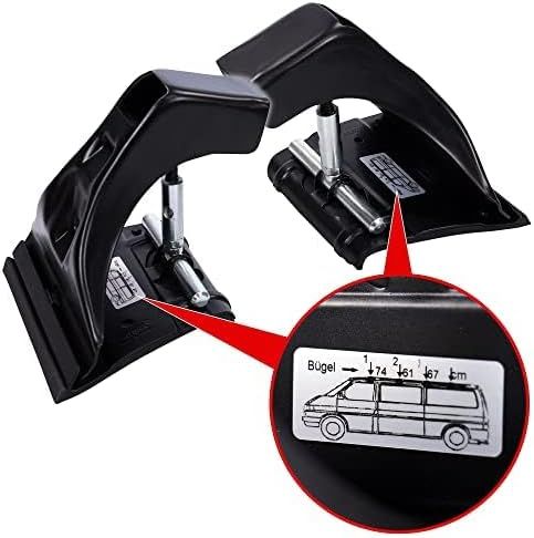 Atera 081293 S-Dachträger Grund-Träger - für VW T4 - 2 Stück - extreme Ladebreite, einfache Montage auf 1.-3. Position