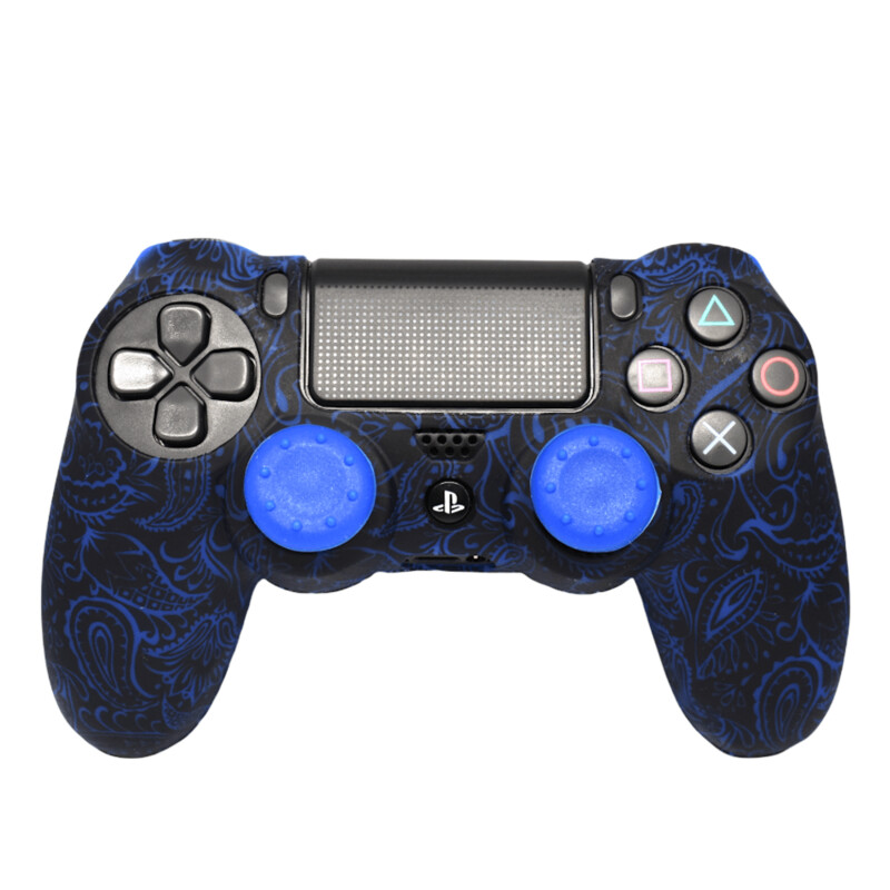 Playstation 4 Controller Hoesje Blue Leaves Playstation 4 Controller Hoesje Blue Leaves