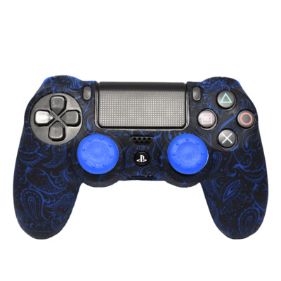 Playstation 4 Controller Hoesje Blue Leaves