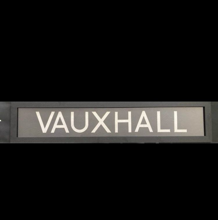 Original Framed Vauxhall Bus Destination Blind