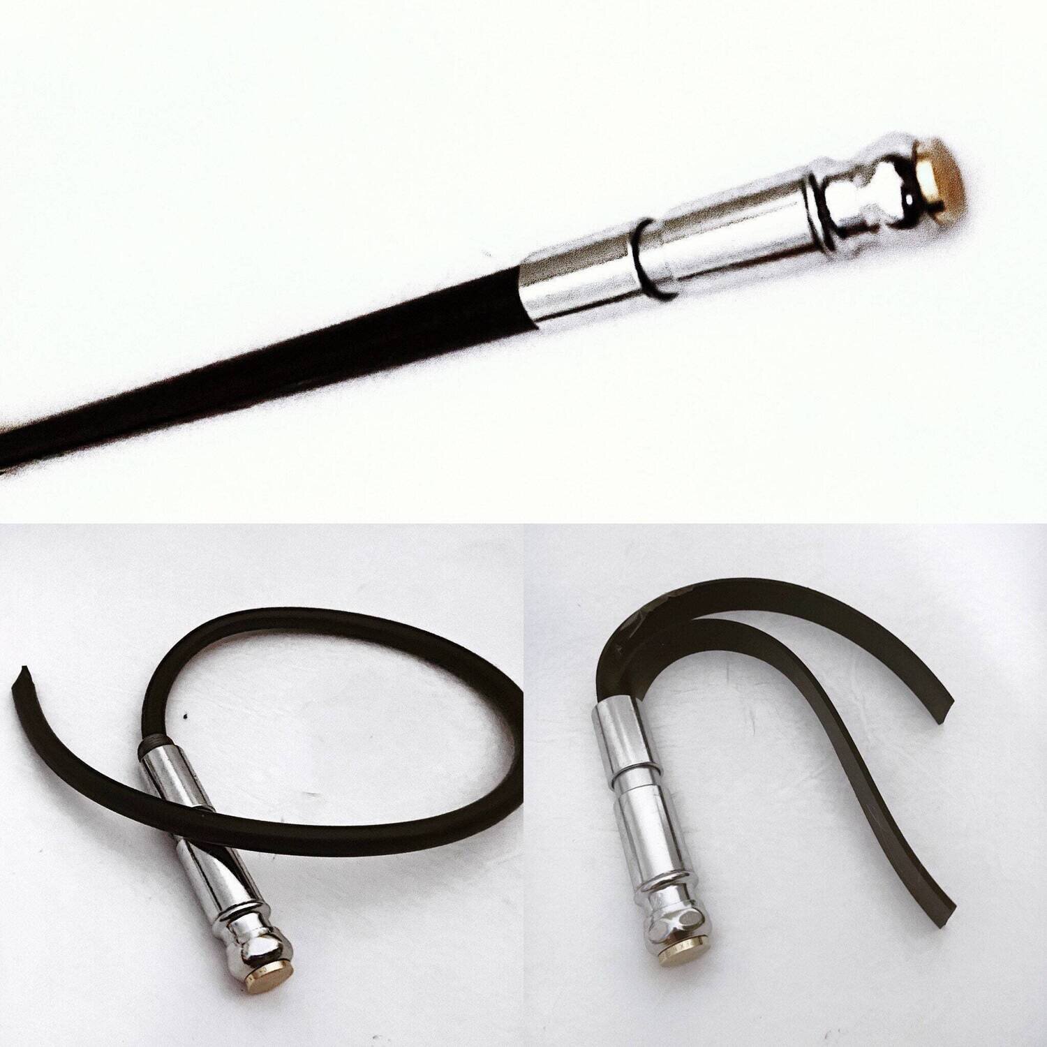 BDSM Set of 3 - Whip/uni flogger, double spank strap, baton/short cane Impact Play Flogger