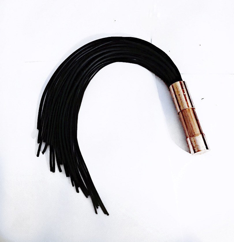 BDSM Close Contact Flogger with copper handle impact play  Gear Flogger