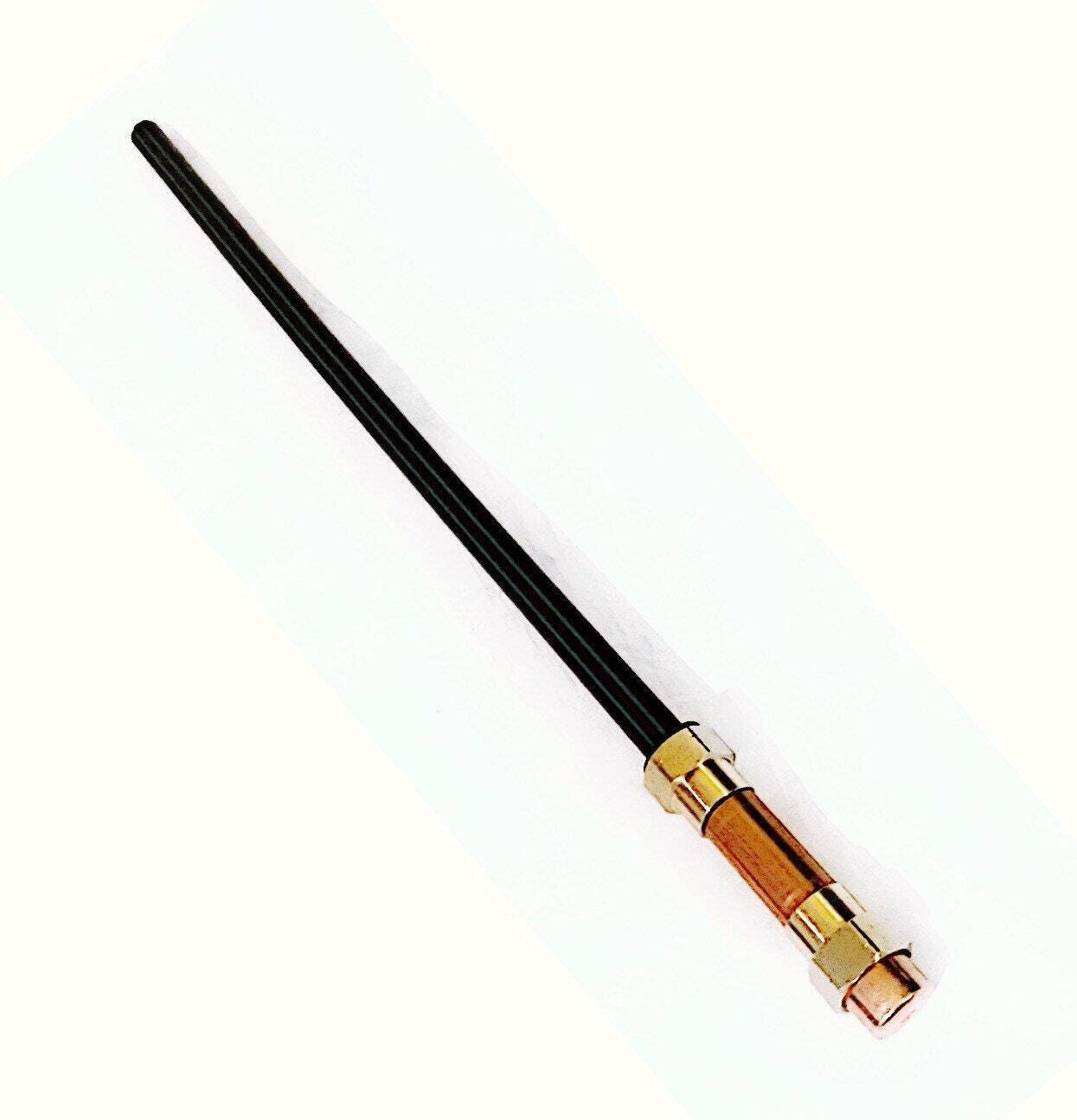 BDSM Hard Flex Rubber Cane Solid Brass and Copper Handle  Gear Impact Play Discipline Flogger