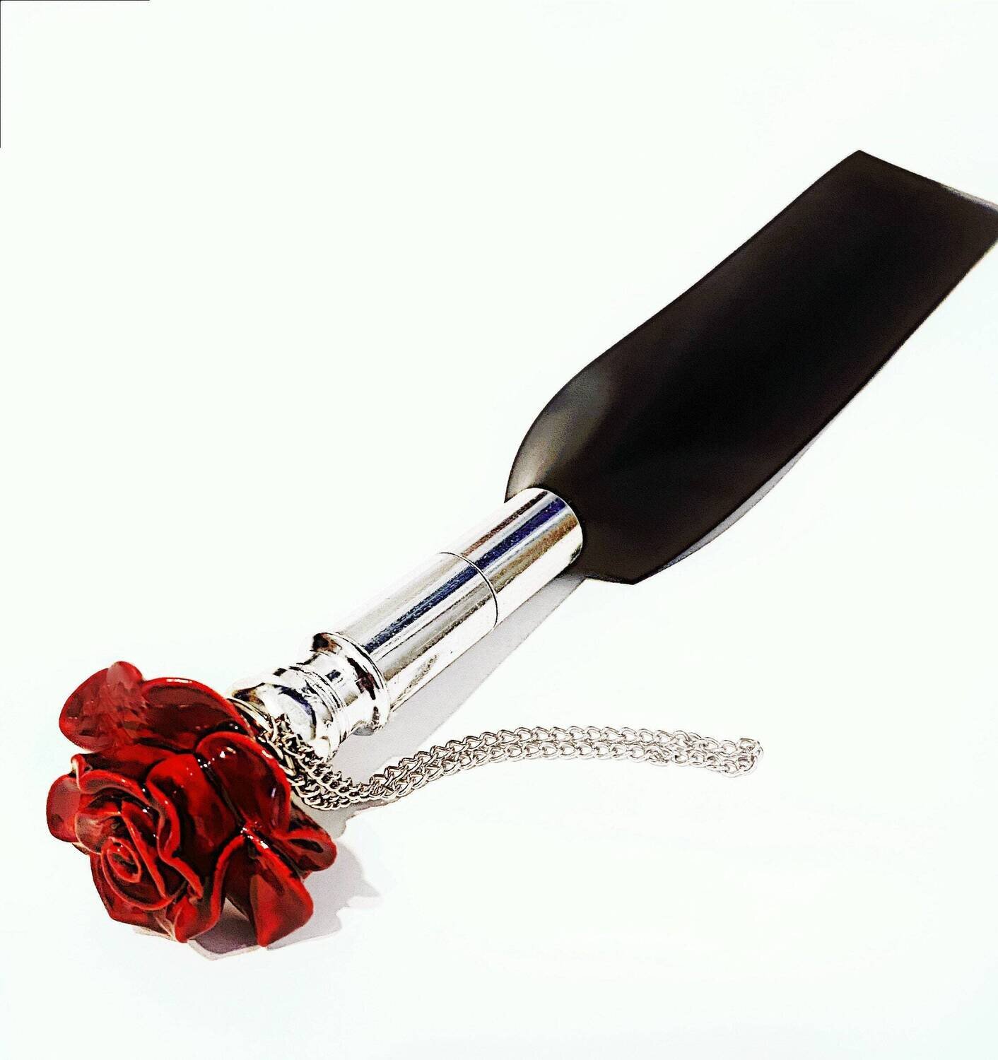 BDSM Rose Collection Flexible Rubber Paddle  Impact Play  Gear Spanking Flogger