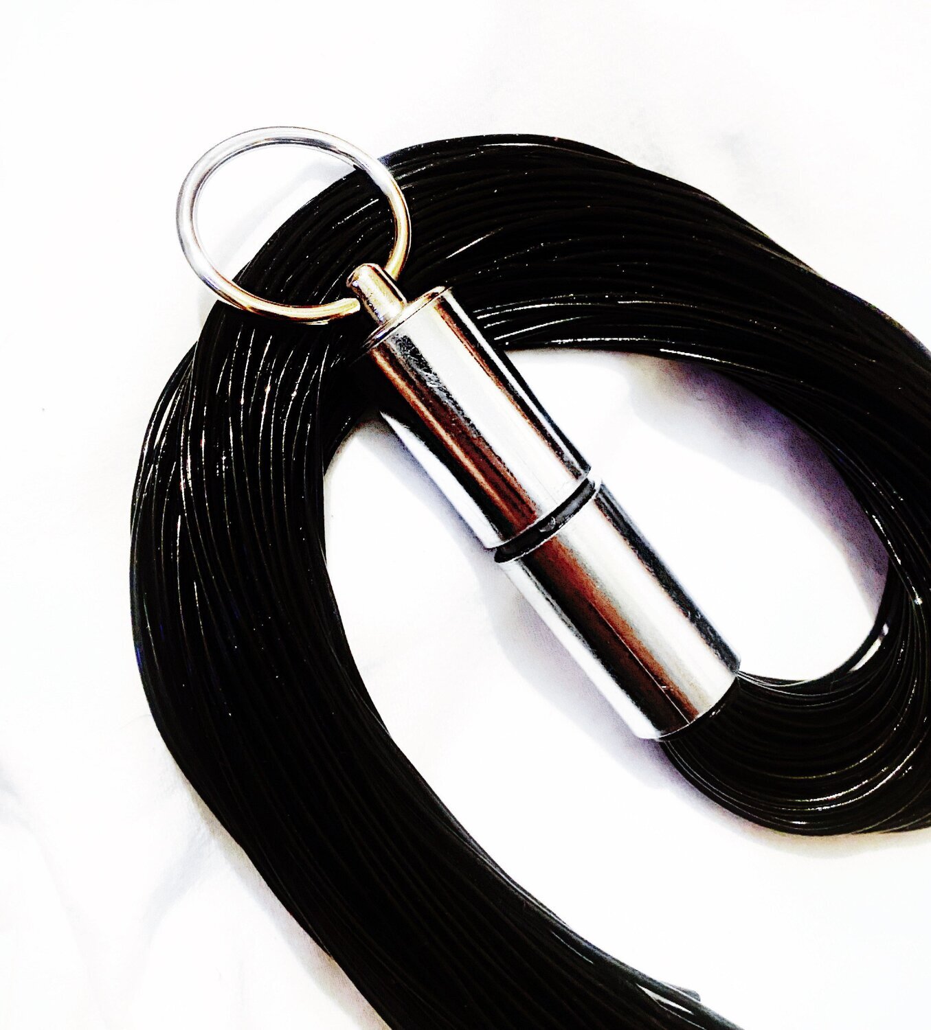 Chrome Ring Collection Flogger Ltd Edition BDSMmpact Play  Gear Spanking Flogger
