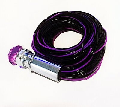 BDSM Purple Black Flogger Knob Handle  Spanking Impact Play Flogger