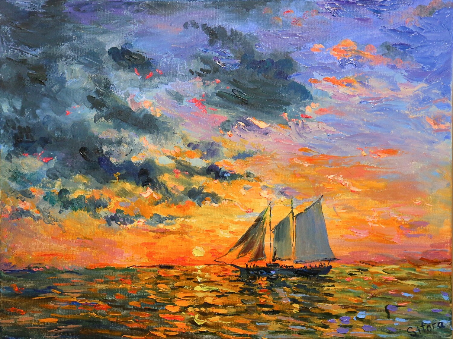Sunset in  Mallory Square, Key West Florida.