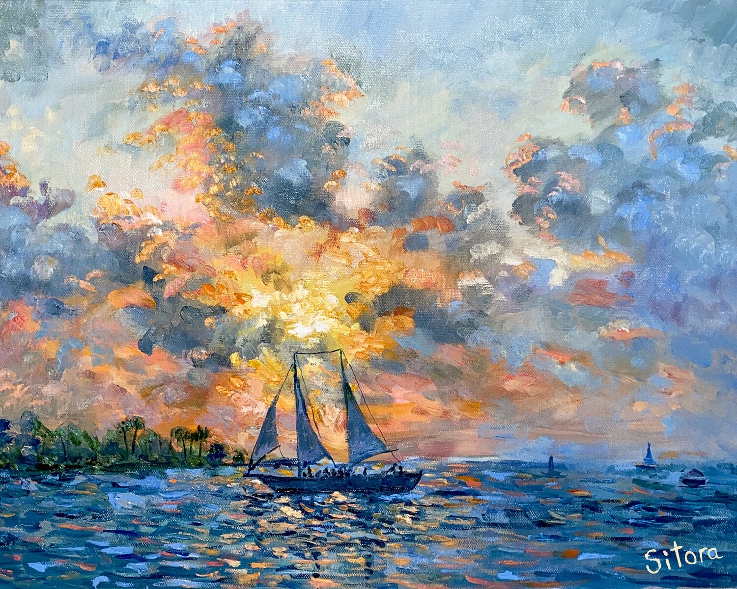 Sunset in Mallory Square, Key West FL