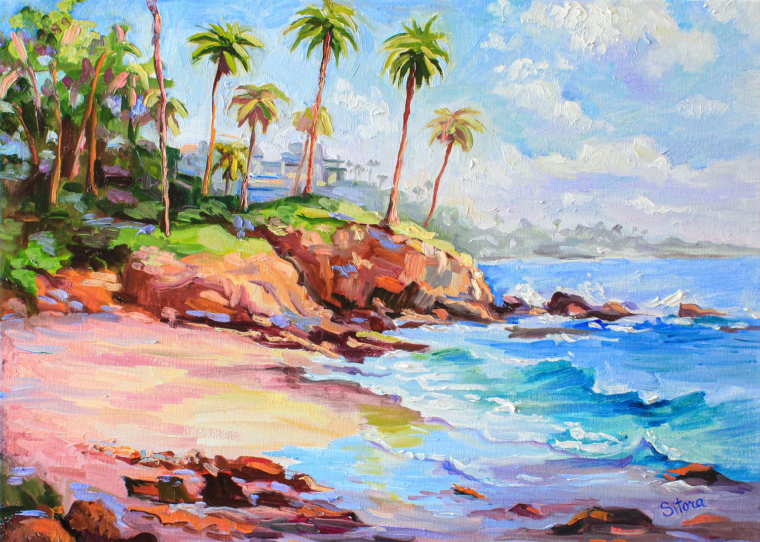 &quot;Cliffs and Palms&quot; Laguna Beach. CA