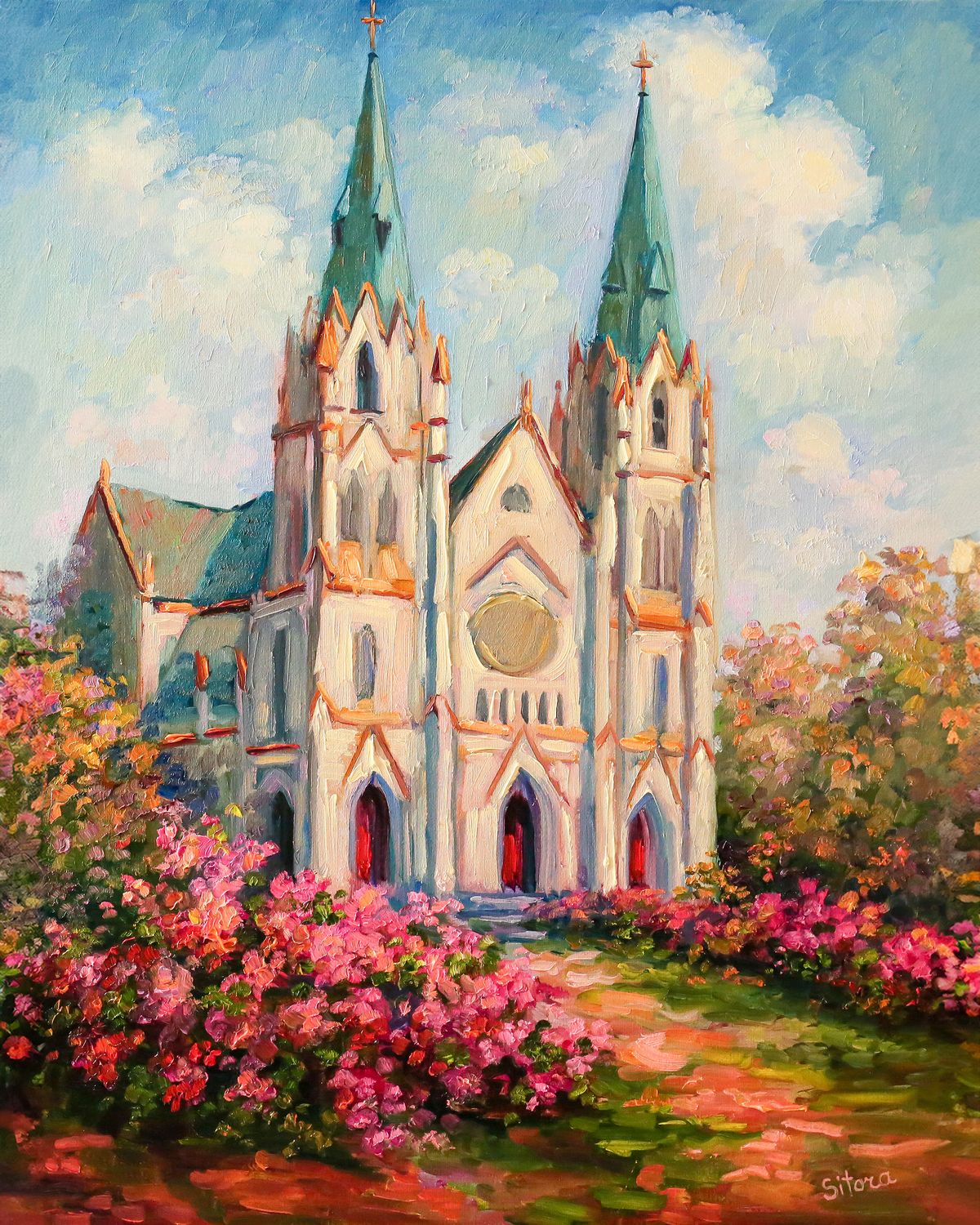 Cathedral of St. John the Baptist, Savannah – Oil Painting