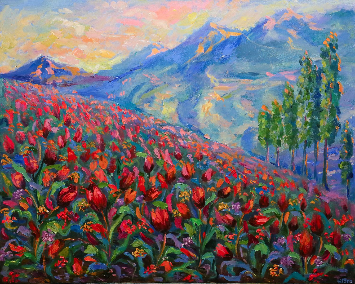 PRINT Wild Tulip in the Mountains in Tajikistan