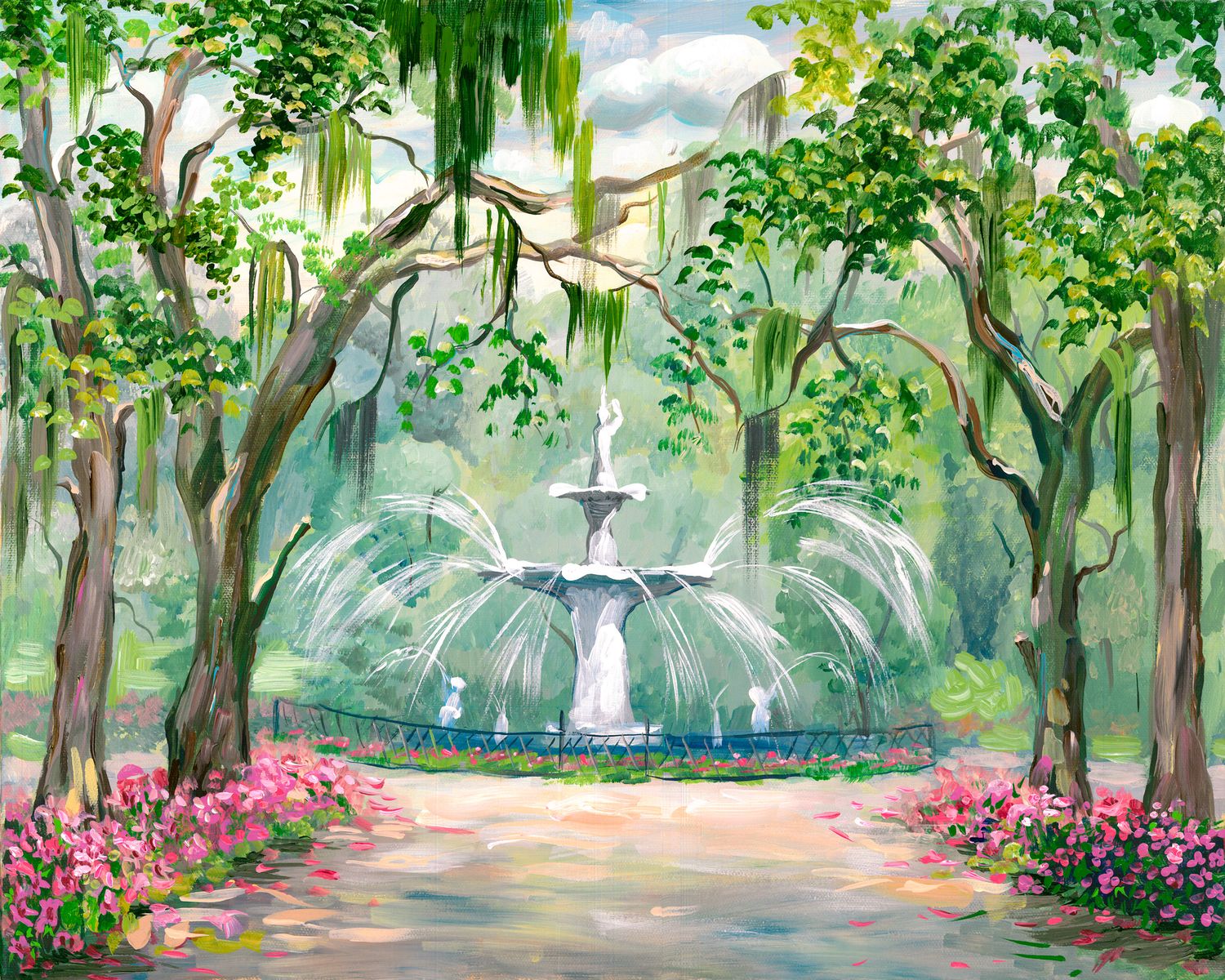 ​Print Forsyth Park day time   Savannah GA