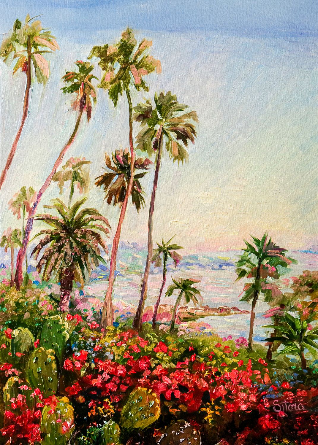 "Where flowers meet the Ocean " Laguna Beach CA