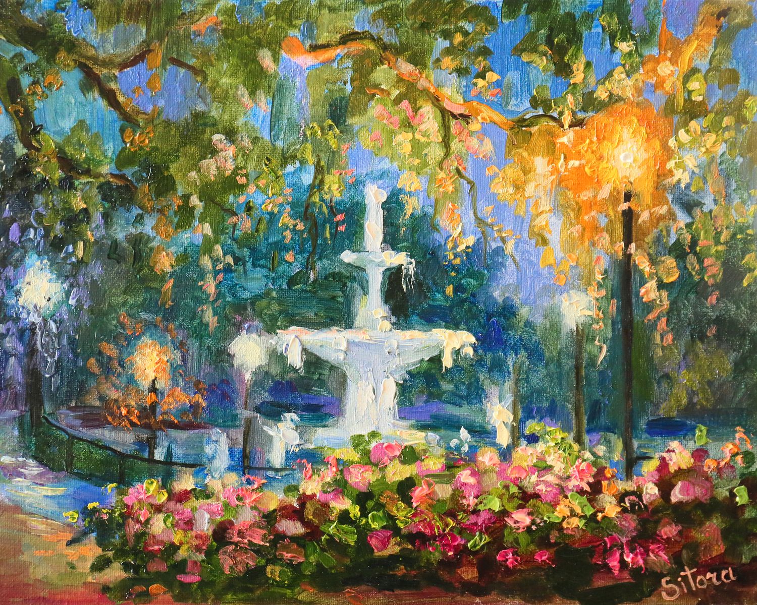 Evening Forsyth Park Savannah GA