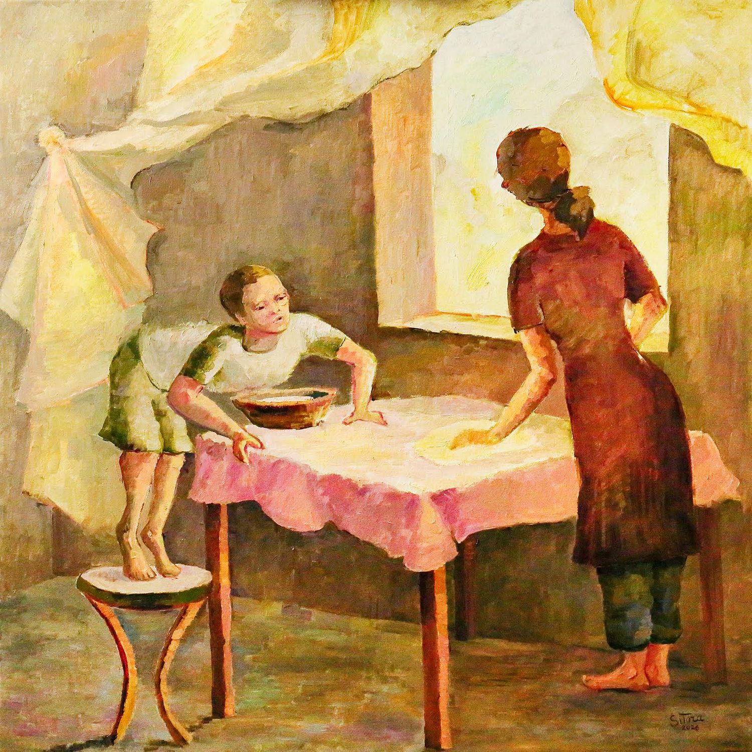 Feruz in my kitchen, 1995