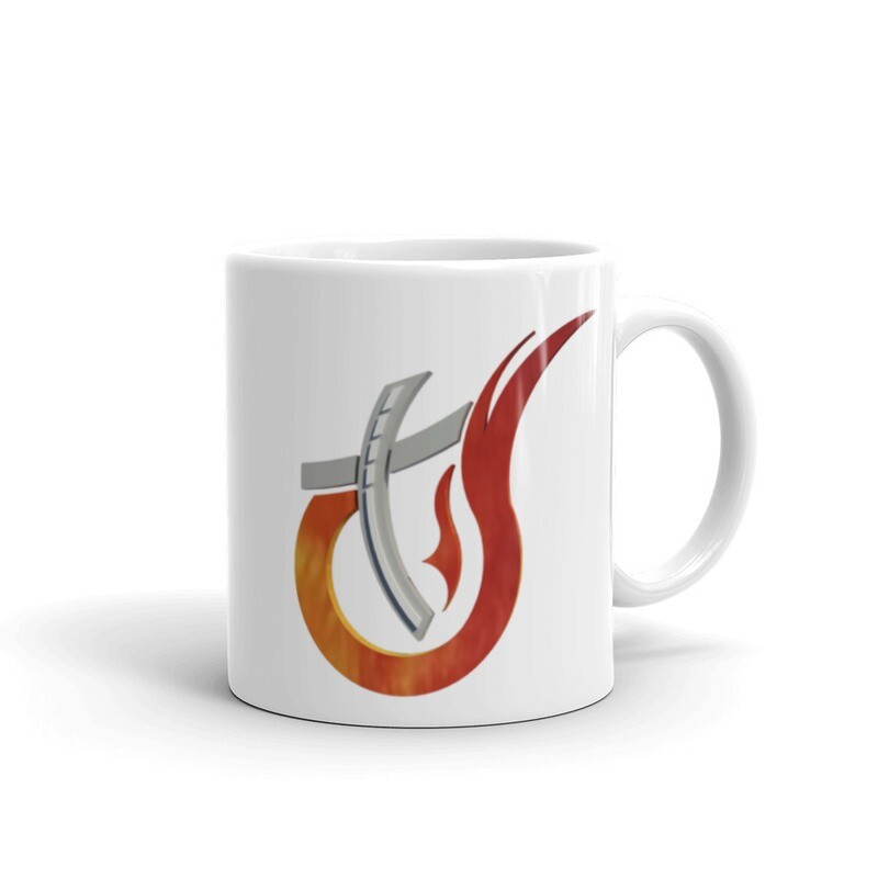 White glossy mug