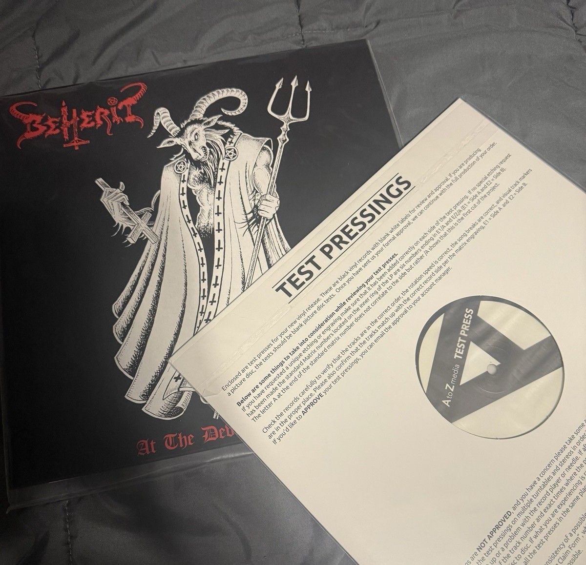 Beherit-At the Devil&#39;s Studio 1990 Test Press