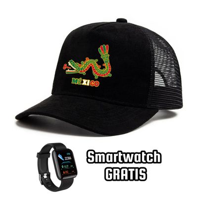 Gorra de Terciopelo Dragón Azteca + Smartwatch