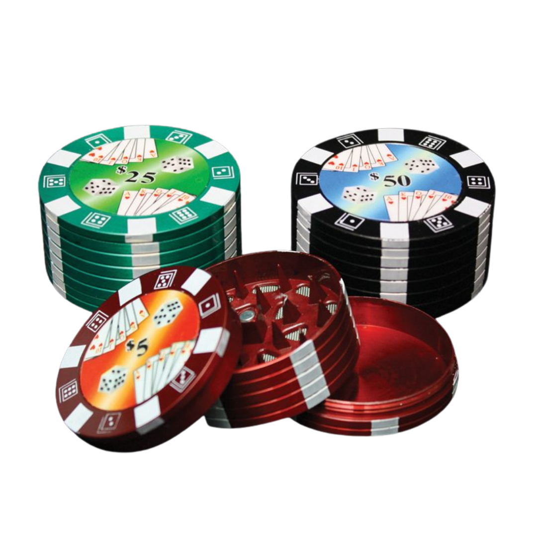 Poker Chip Lrg Grinder 3pc