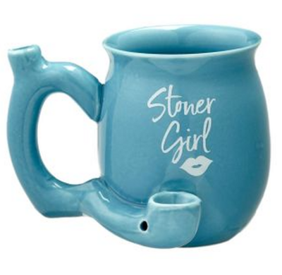 Stoner girl blue with white imprint mug - roast and toast mug