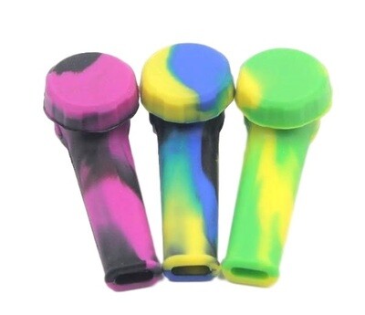 Little Compact Silicone Hand Pipes | Assorted Colors