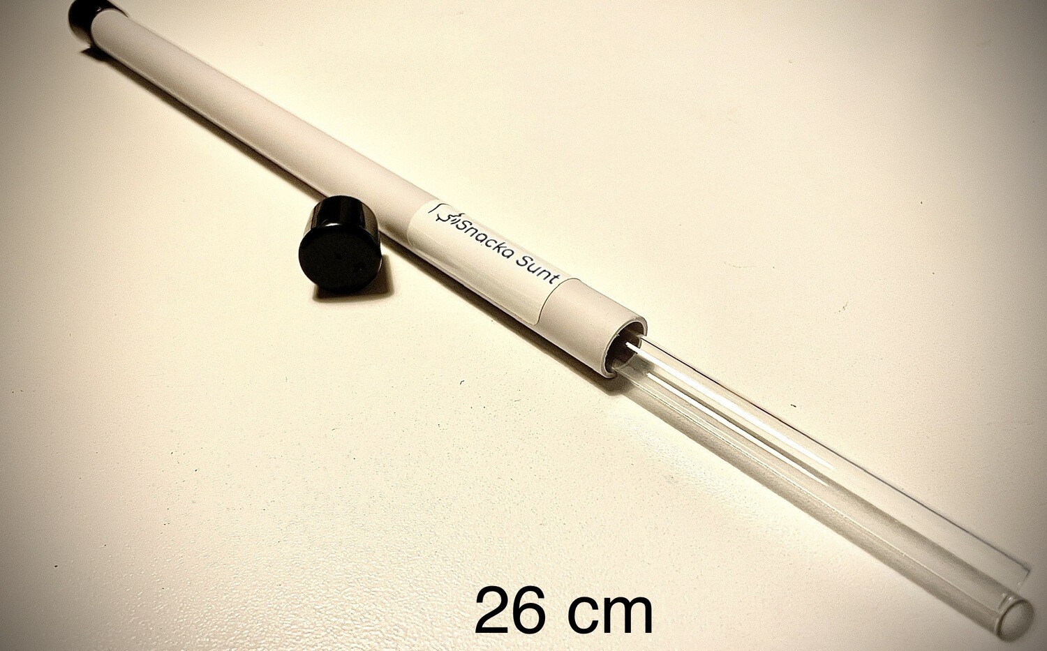 Fonationsrör med fodral i hårdplast 26 cm (Sopran/Tenor)