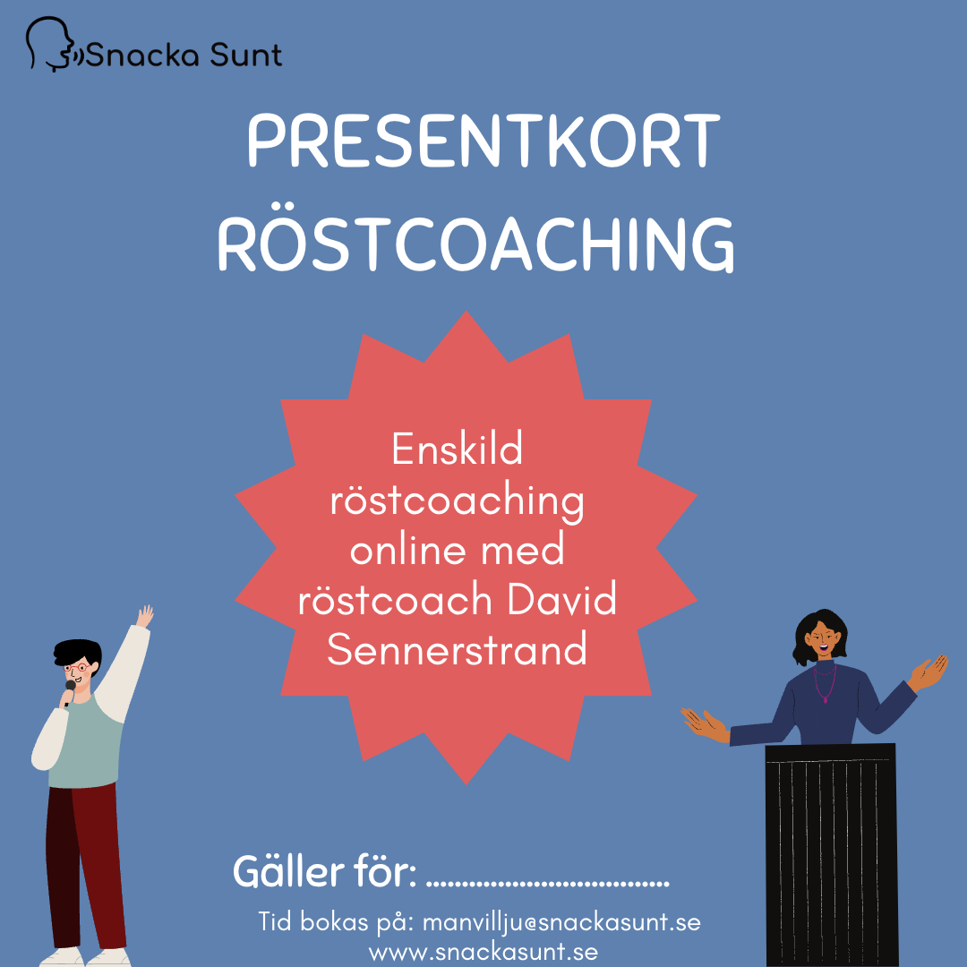 Presentkort (1:1) röstcoaching 40 min