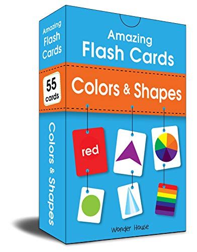 Amazing Flash Cards Colors &amp; Shapes: Early Development of Preschool Toddler (55 Cards)