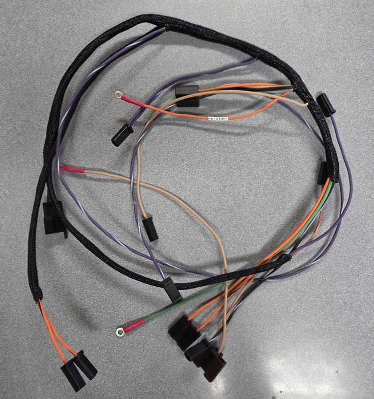 PE191650 - Main Harness with Headlights, Tail Lights, Battery Cables, Coil Cable, Engine Ground, Battery Ground, Headlight Ground (Schematics Included) Custom Made.