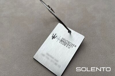 INDIVIDUAL NAME TAG - STAINLESS STEEL & LEATHER