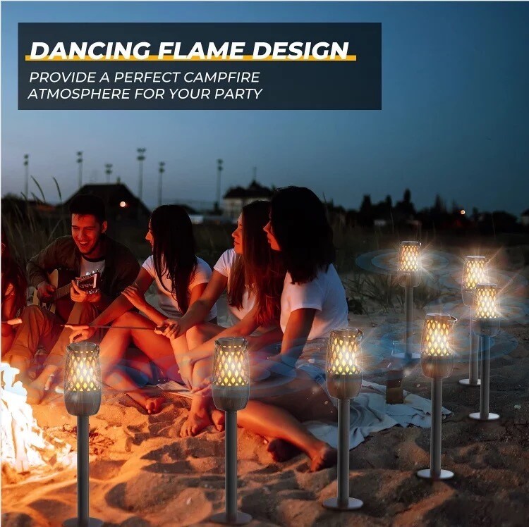 SMQ Waterproof Bluetooth Speaker With  LED Soft Candle Simulation Flame 3 Light Effect Multi Use