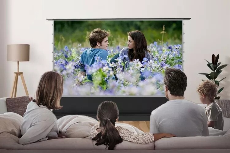 SMQ Electrical Pull Up Projector Screen 4K ( 100 Inch ) 250 CM * 175 CM + Portable