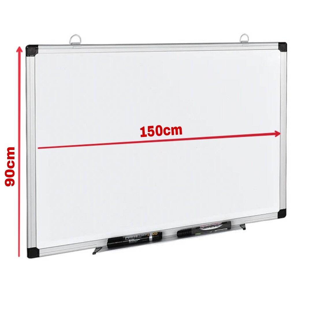 SMQ WHITEBOARD MAGNETIC ALUMINIUM FRAME DOUBLE SIDED SIZE 90*150