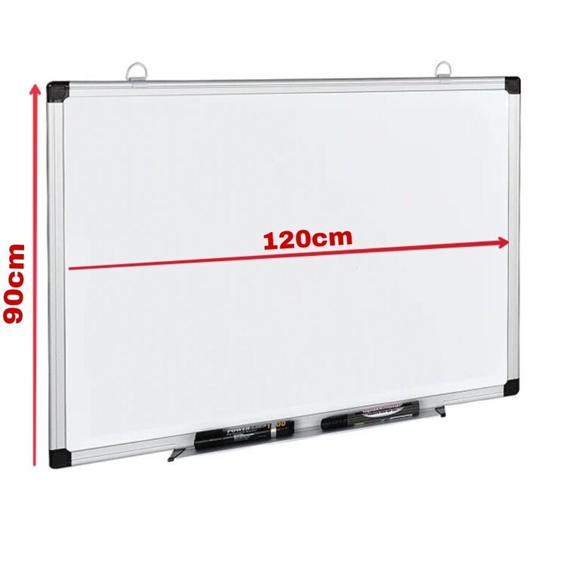 SMQ WHITEBOARD MAGNETIC ALUMINIUM FRAME DOUBLE SIDED SIZE 90*120