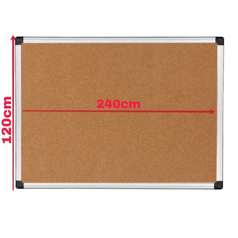 SMQ BULLETIN BOARD ALUMINIUM FRAME DOUBLE SIDED GREEN AND BROWN SIZE 120*240