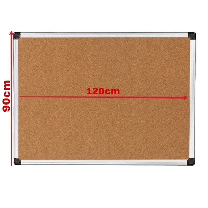 SMQ BULLETIN BOARD ALUMINIUM FRAME DOUBLE SIDED GREEN AND BROWN SIZE 90*120