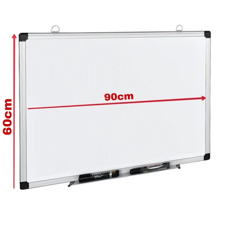 SMQ WHITEBOARD MAGNETIC ALUMINIUM FRAME DOUBLE SIDED SIZE 60*90