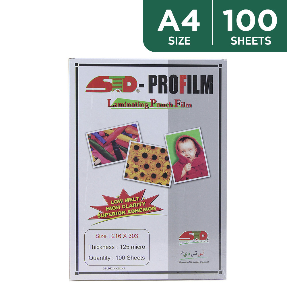 STD LAMINATION FILM A4/PK OF 100 125 mic