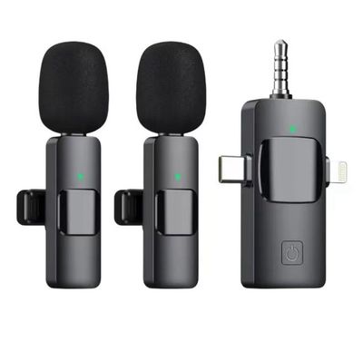 أس أم كيو 3*1 ميكروفون لاسلكي  صغير لافالير 2.4 جيجاهيرتز منافذ  USB  Type C,AUX,IOS
