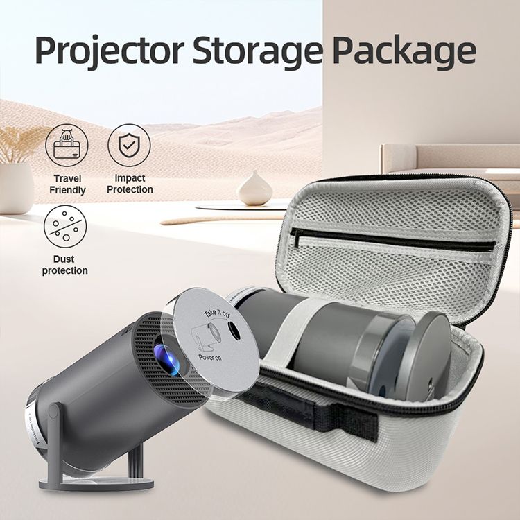 SMQ PROJECTOR HY300 PRO BLACK EDITION WITH LENS COVER AND WATERPROOF BAG