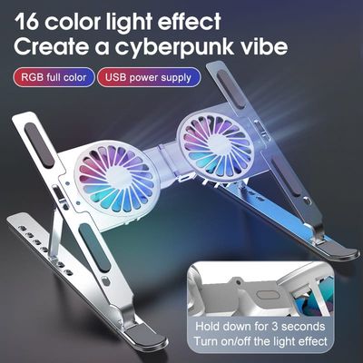 اس ام كيو حامل كمبيوتر المنيوم قابل للتعديل مع مروحة تبريد واضاءه 14&quot;-17&quot; C9