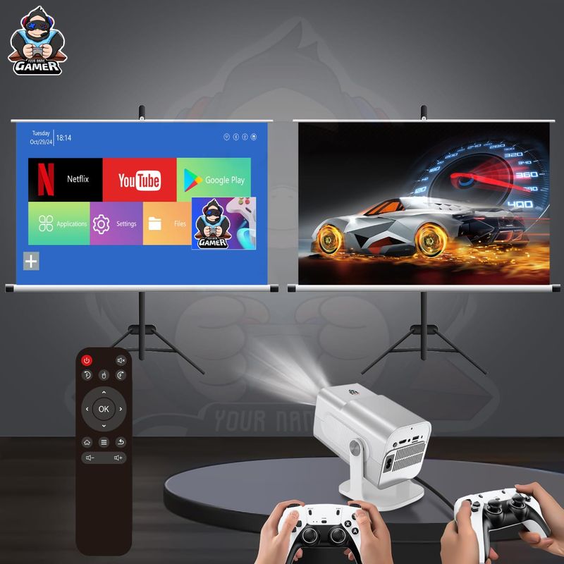 SMQ Projector 2 in 1 with Games and Wireless Controller HCS350 PRO